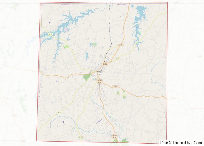 Map of Person County