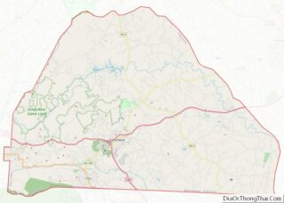 Map of Polk County, North Carolina