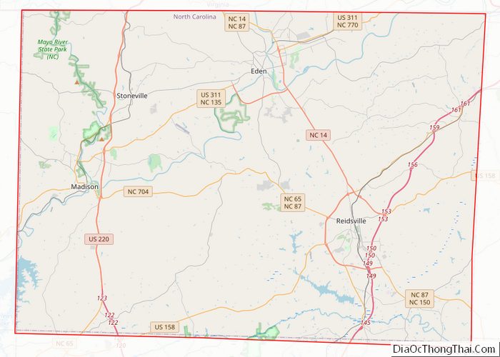 Map of Rockingham County