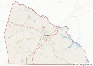 Map of Rowan County, North Carolina