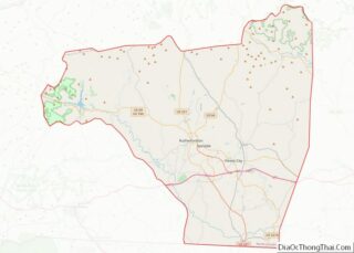 Map of Rutherford County, North Carolina