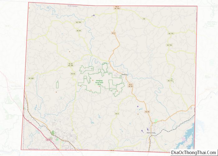 Map of Stokes County