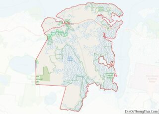 Map of Tyrrell County, North Carolina