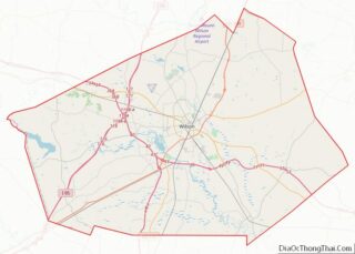 Map of Wilson County, North Carolina