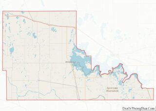 Map of Benson County, North Dakota