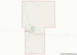 Map of Billings County, North Dakota