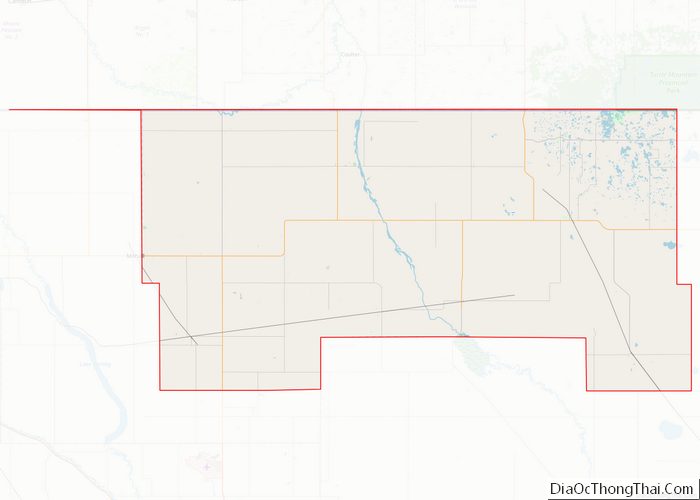 Map of Bottineau County, North Dakota