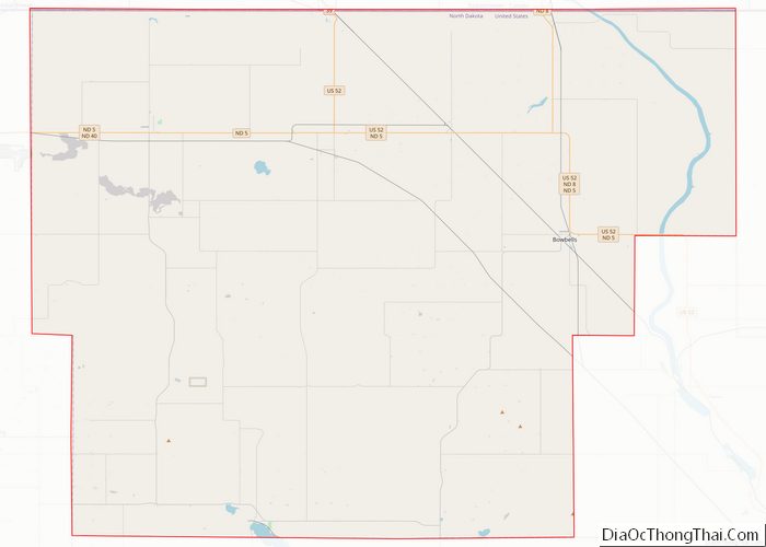 Map of Burke County, North Dakota