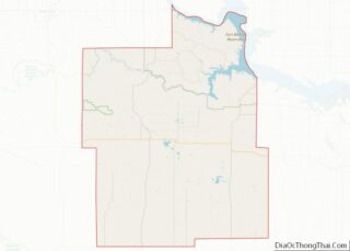 Map of Dunn County, North Dakota