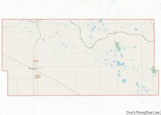 Map of Eddy County, North Dakota