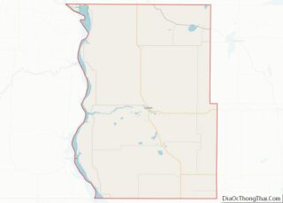 Map of Emmons County, North Dakota