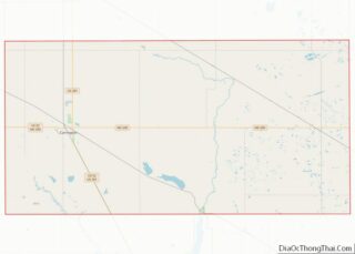 Map of Foster County, North Dakota