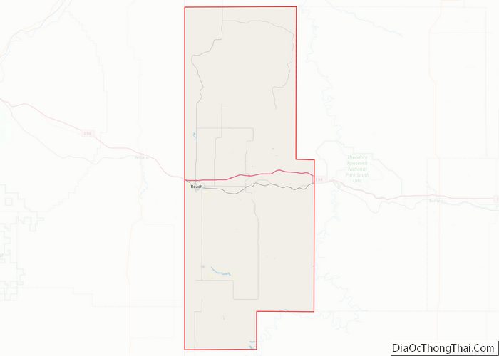 Map of Golden Valley County