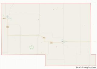 Map of Hettinger County, North Dakota