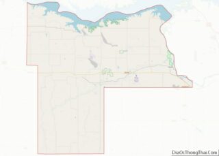 Map of Mercer County, North Dakota