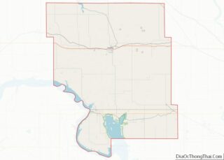 Map of Mountrail County, North Dakota