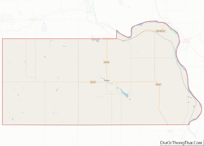 Map of Oliver County