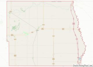 Map of Pembina County, North Dakota