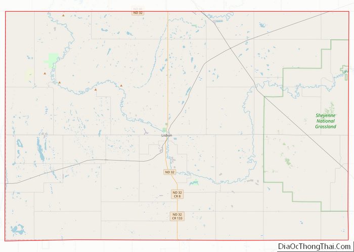 Map of Ransom County