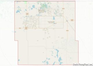 Map of Rolette County, North Dakota