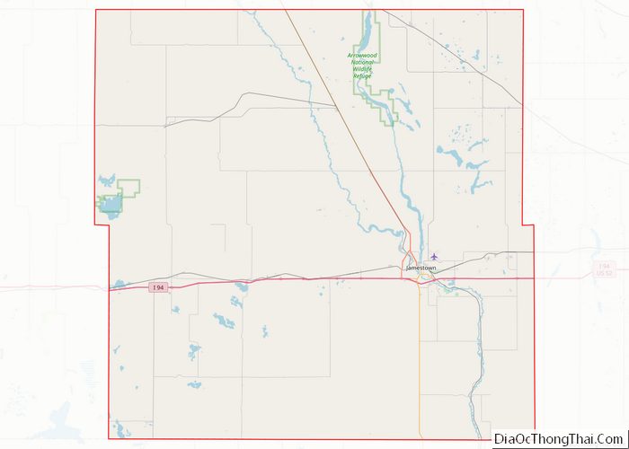 Map of Stutsman County