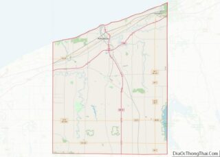Map of Ashtabula County, Ohio