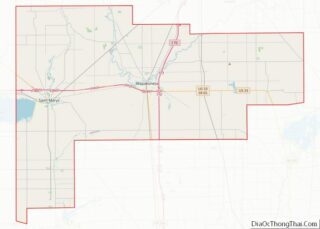 Map of Auglaize County, Ohio