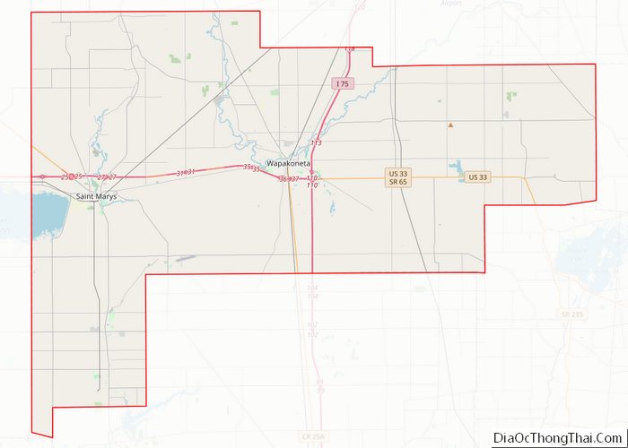 Map Of Auglaize County Ohio Địa Ốc Thông Thái