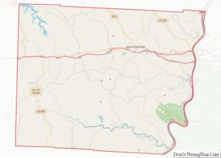 Map of Belmont County, Ohio