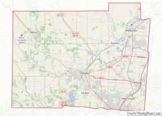 Map of Butler County, Ohio