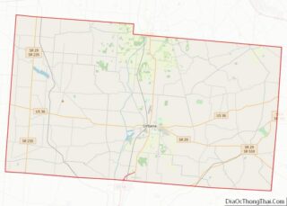 Map of Champaign County, Ohio