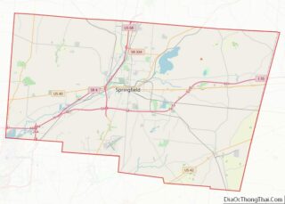 Map of Clark County, Ohio