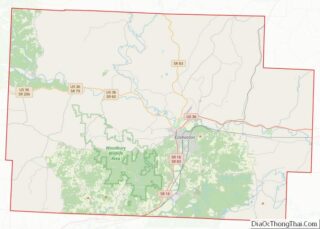 Map of Coshocton County, Ohio