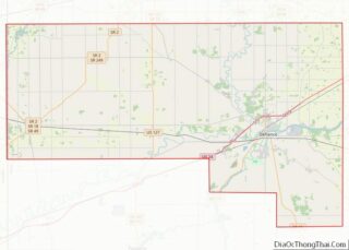 Map of Defiance County, Ohio