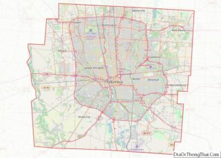 Map of Franklin County, Ohio