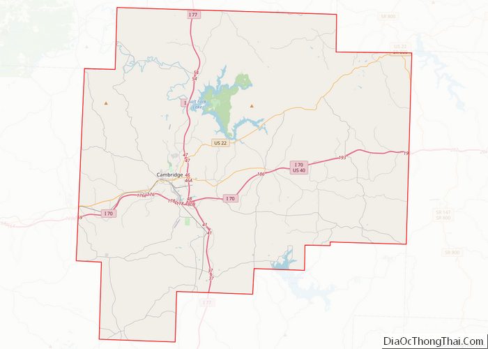 Map Of Guernsey County Ohio Địa Ốc Thông Thái 9060