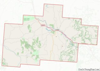 Map of Hocking County, Ohio