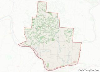 Map of Lawrence County, Ohio