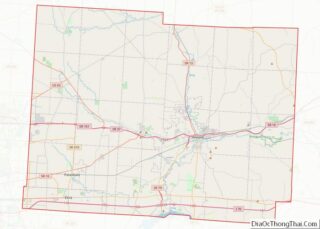 Map of Licking County, Ohio