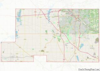 Map of Mahoning County, Ohio