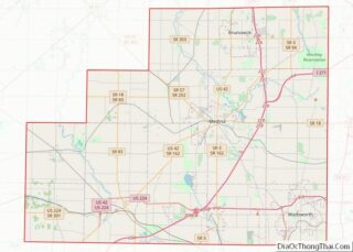 Map of Medina County, Ohio