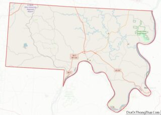 Map of Meigs County, Ohio