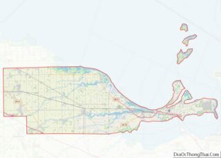 Map of Ottawa County, Ohio