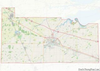 Map of Sandusky County, Ohio