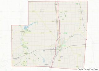 Map of Shelby County, Ohio