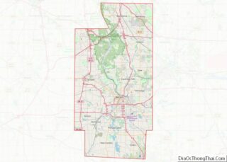 Map of Summit County, Ohio