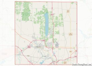 Map of Trumbull County, Ohio