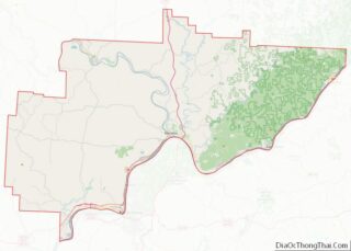 Map of Washington County, Ohio