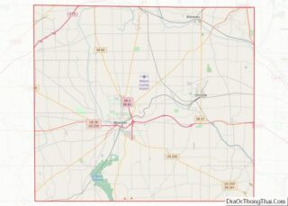 Map of Wayne County, Ohio