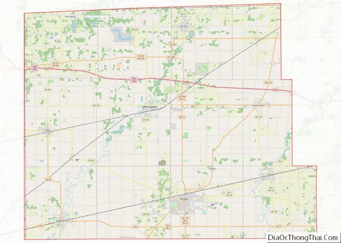 Map of Williams County